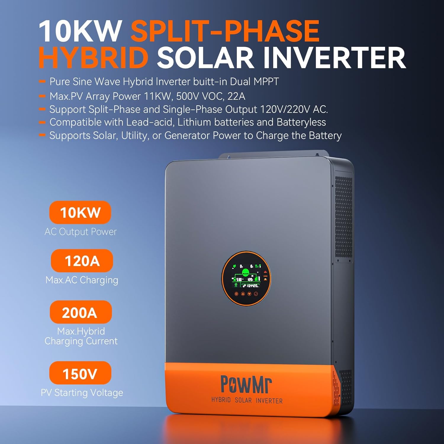 PowMr 16KW 10KW Split Phase In - đánh giá và giá Drone Solar Charger